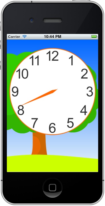 時間に合わせて秒針を回転させる Iphoneアプリでアナログ時計を作る Pc Memo